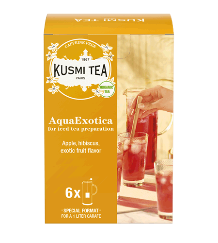 Kusmi Tea Porcovaný ovocný čaj AquaExotica Bio, 6 velkých sáčků 21682A1330