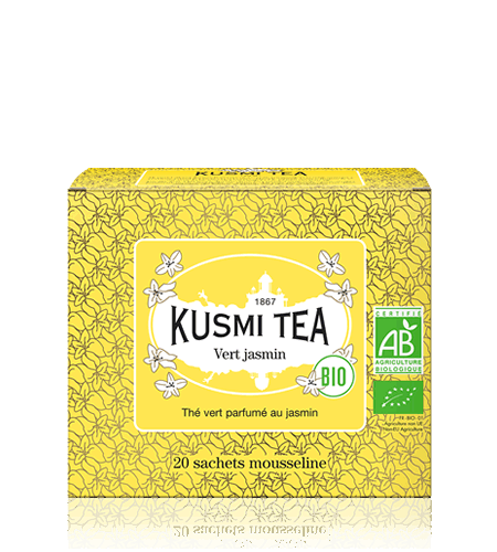 Kusmi Tea Porcovaný zelený čaj Green Jasmine Bio, 20 sáčků 21615A1120