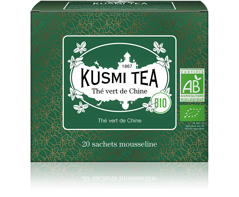 Kusmi Tea Porcovaný zelený čaj Chinese green tea Bio, 20 sáčků 21627A1120