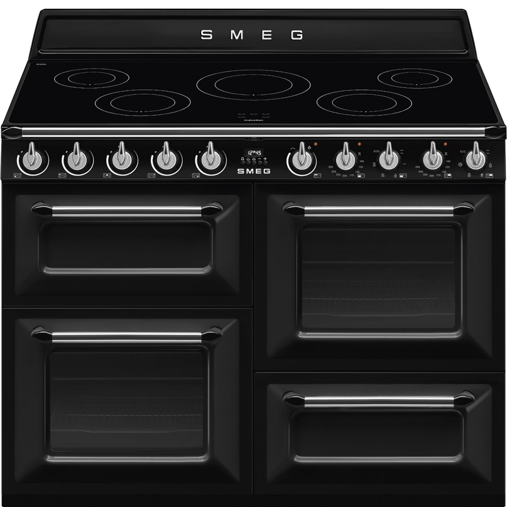 Smeg Varné centrum Victoria s indukční varnou deskou a 3 troubami, 110 x 60 cm, TR4110, černá TR4110IBL2