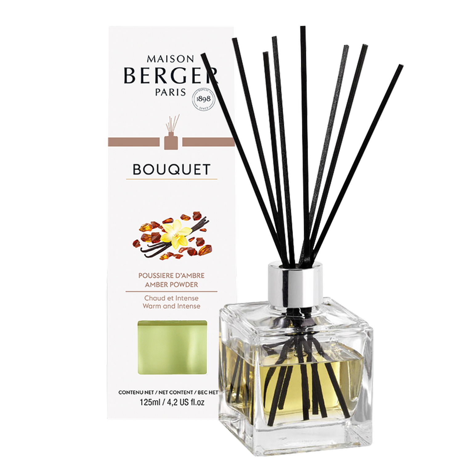 Maison Berger Paris Aroma difuzér Cube, Ambrový prach 125 ml 6006