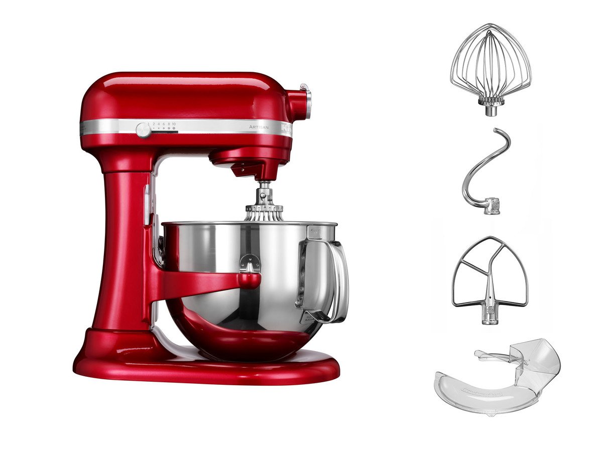 KitchenAid Robot Artisan 5KSM7580, se zvedací mísou 6,9 l, červená metalíza 5KSM7580XECA