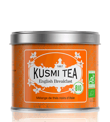 Kusmi Tea Sypaný černý čaj English Breakfast Bio, kovová dóza 100 g 21647A1070