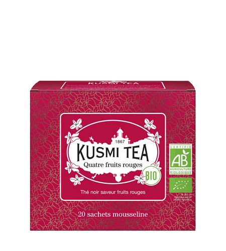 Kusmi Tea Porcovaný černý čaj Four Red Fruits Bio, 20 sáčků 21715A1120
