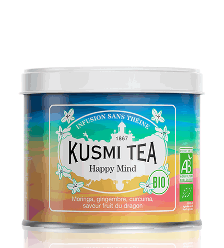 Levně Kusmi Tea Sypaný bylinný čaj Happy Mind Bio, kovová dóza 100 g 21662A1070
