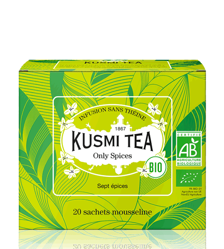 Kusmi Tea Porcovaný bylinný čaj Only Spices Bio, 20 sáčků 21678A1120