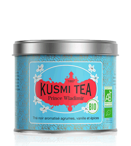 Kusmi Tea Sypaný černý čaj Prince Vladimir Bio, kovová dóza 100 g 21716A1070