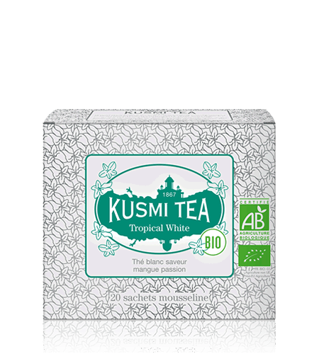 Kusmi Tea Porcovaný bílý čaj Tropical White Bio, 20 sáčků 21637A1120