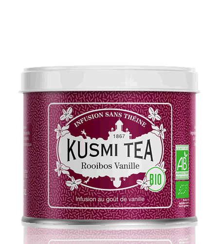 Kusmi Tea Sypaný bylinný čaj Vanilla Rooibos Bio, kovová dóza 100 g 21666A1070