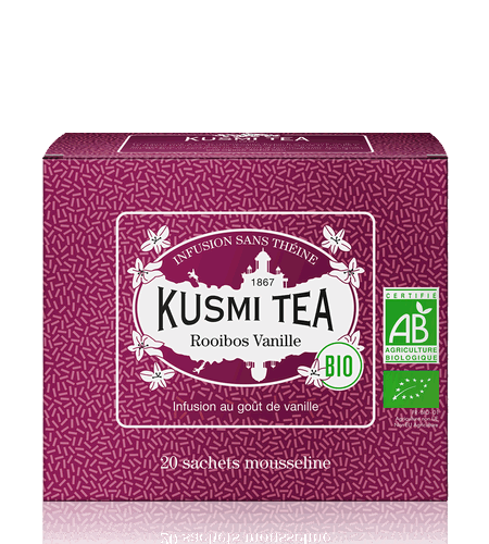 Kusmi Tea Porcovaný bylinný čaj Vanilla Rooibos Bio, 20 sáčků 21666A1120