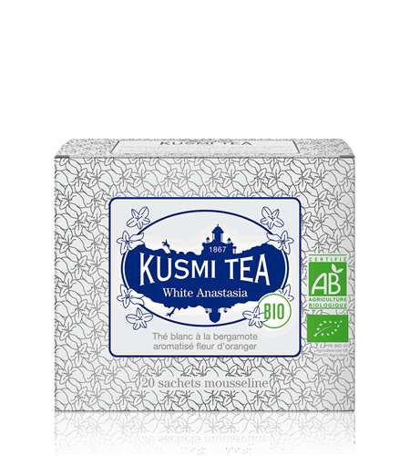 Kusmi Tea Porcovaný bílý čaj White Anastasia Bio, 20 sáčků 21635A1120