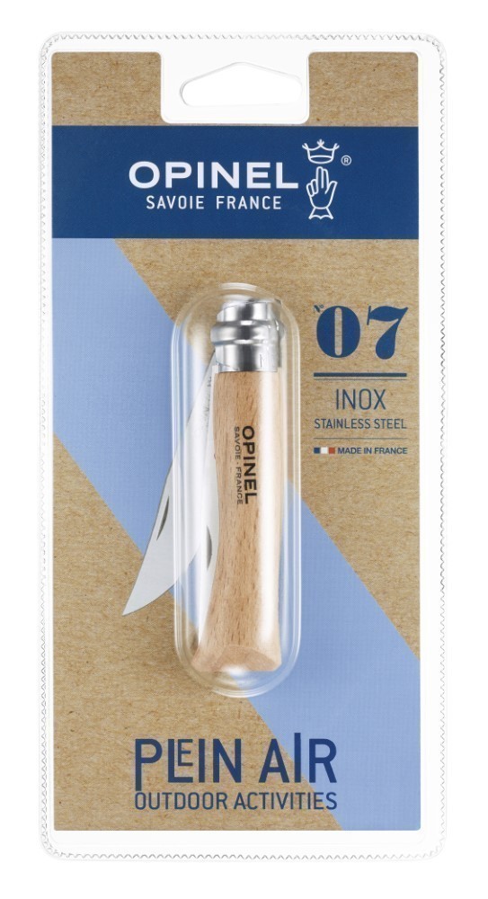Opinel Zavírací nůž Inox, VRI N°7 blistr, 8 cm 000654