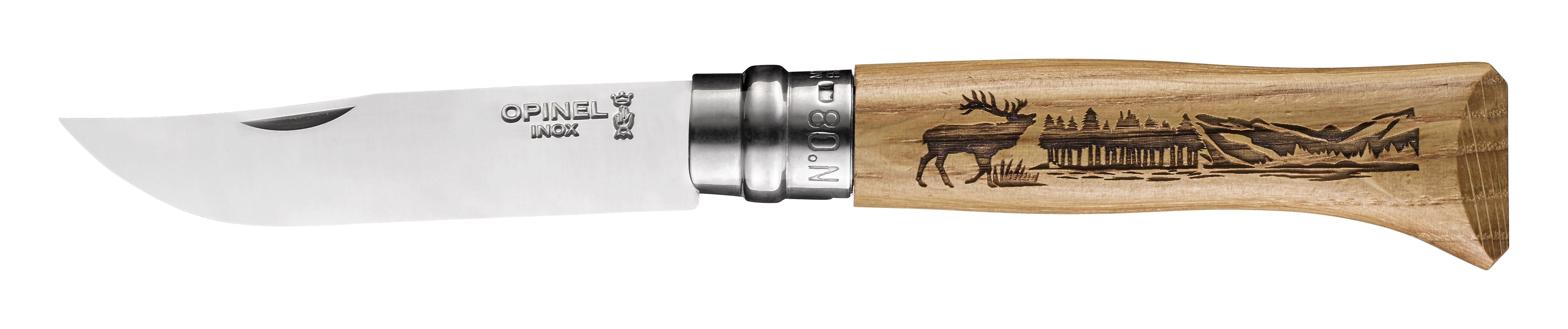 Opinel Zavírací nůž N°08, Animalia Deer 8,5 cm 002332