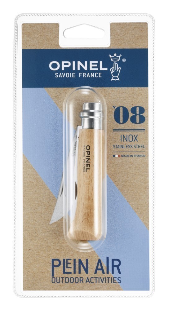 Opinel Zavírací nůž Inox, VRI N°8 blistr, 8,5 cm 000405