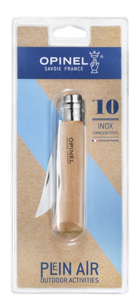 Opinel Zavírací nůž Inox, VRI N°10 blistr, 10 cm 001255