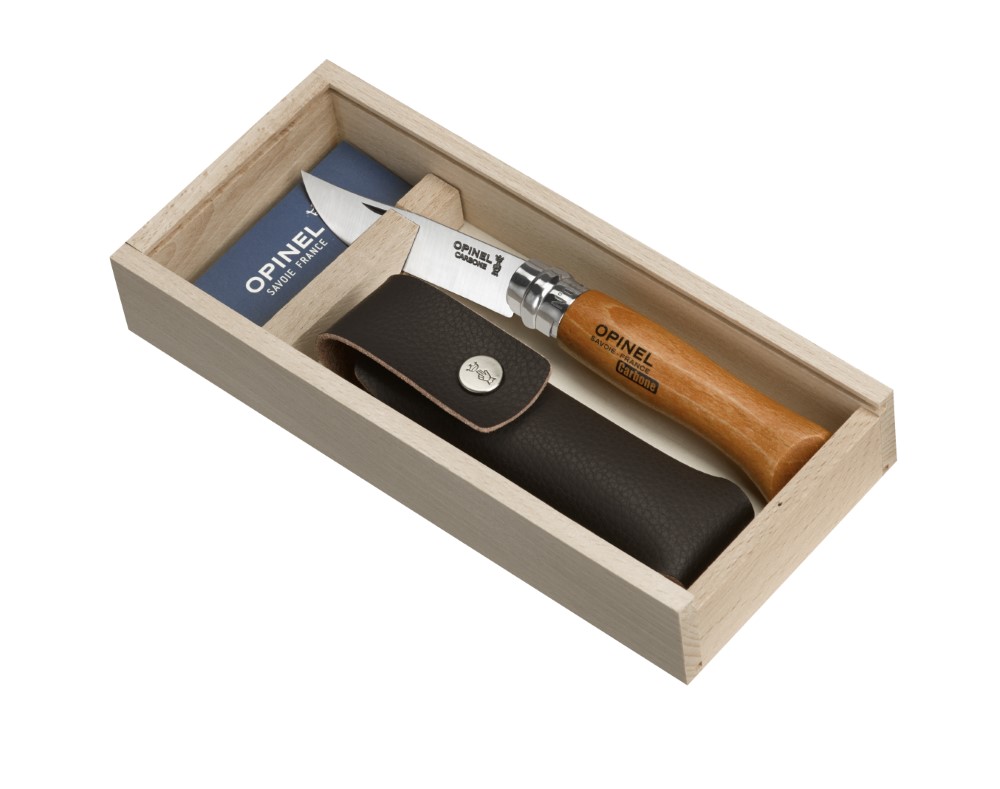 Opinel Nůž VR N°08 Carbon, dárkové balení s pouzdrem 000815