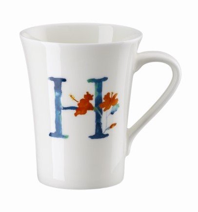 Rosenthal Hrnek v dárkovém balení Květinová abeceda, písmeno H, květina Hibiscus, 400 ml 02048-727387-15505