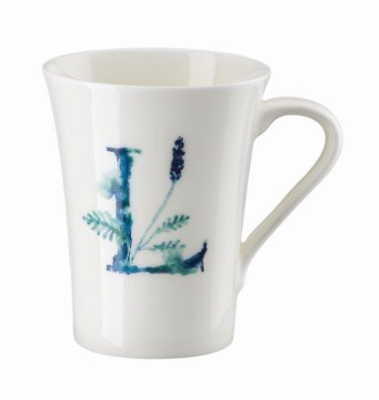 Rosenthal Hrnek v dárkovém balení Květinová abeceda, písmeno L, květina Lavendula, 400 ml 02048-727391-15505