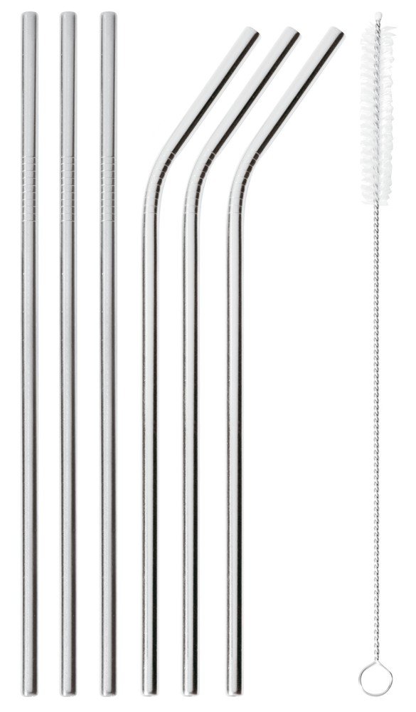 Sambonet Sada 6 nerezových brček s kartáčkem, leštěný nerez 59301-06