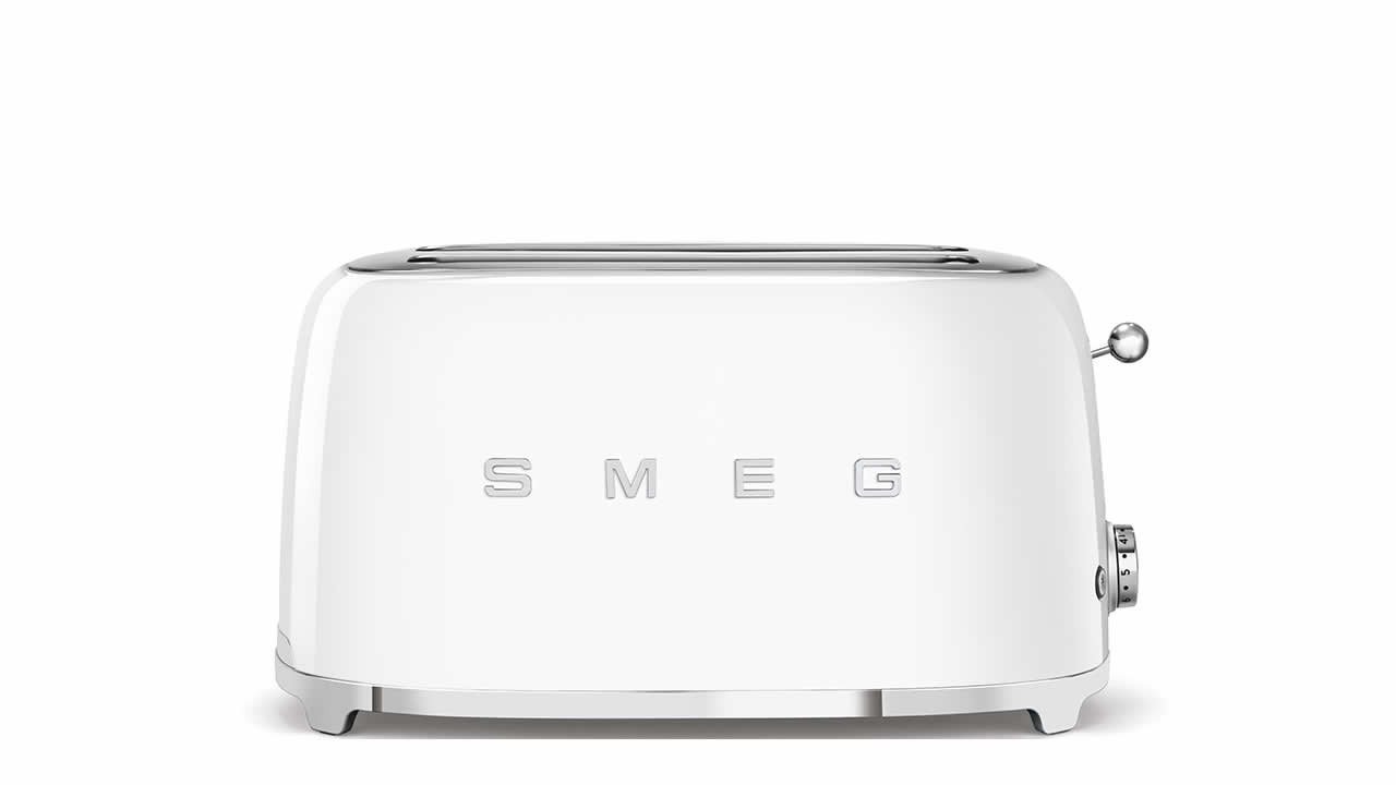 Smeg Toustovač 50´s Retro Style, 4x2, bílý TSF02WHEU