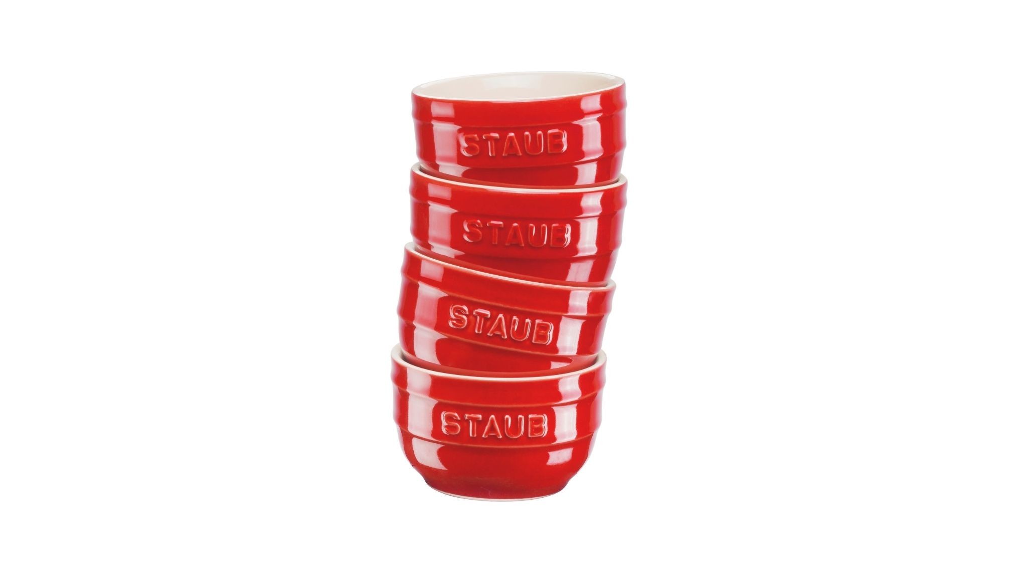 Staub Sada 4 keramických ramequin, Ø 9 cm, 0,2 l, višeň 40508-154