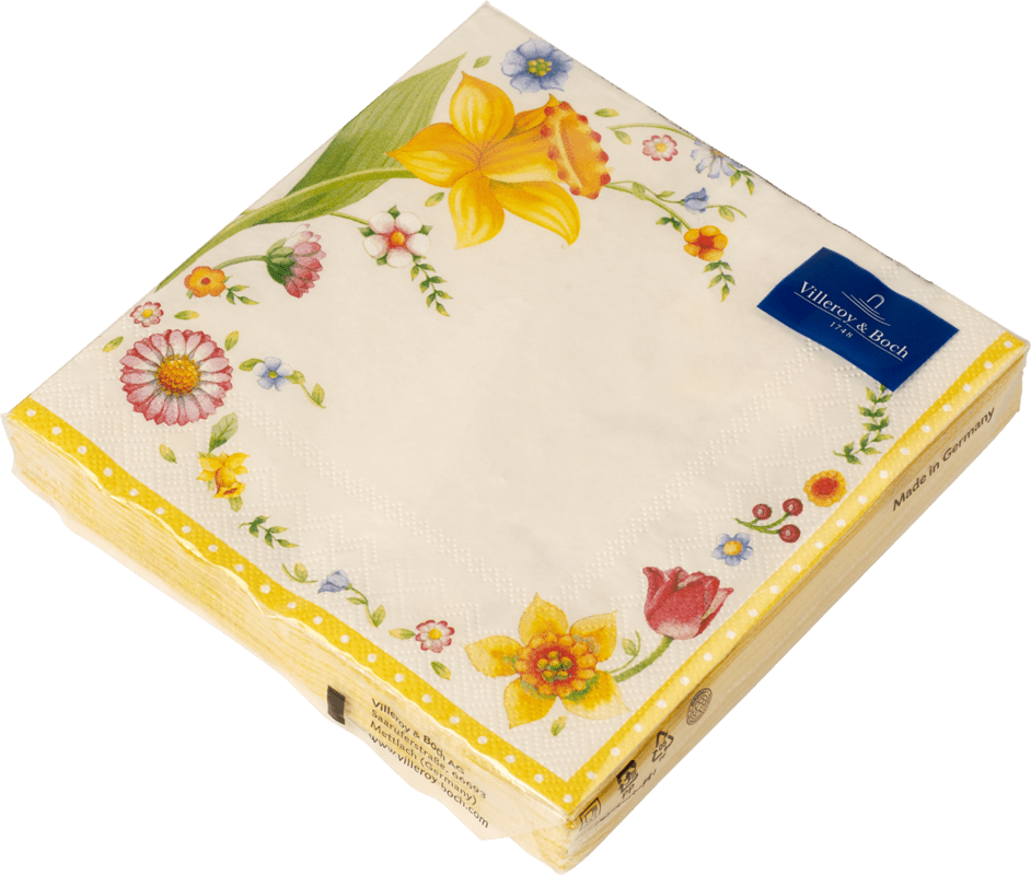 Villeroy & Boch Easter Accessoires velikonoční ubrousky s květinovým motivem, 33 x 33 cm 35-9072-0025