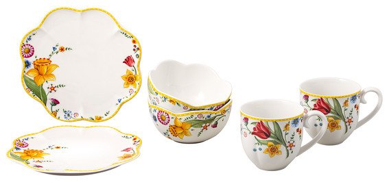 Villeroy & Boch Spring Awakening snídaňová sada pro 2 osoby, 6 ks 14-8638-7281