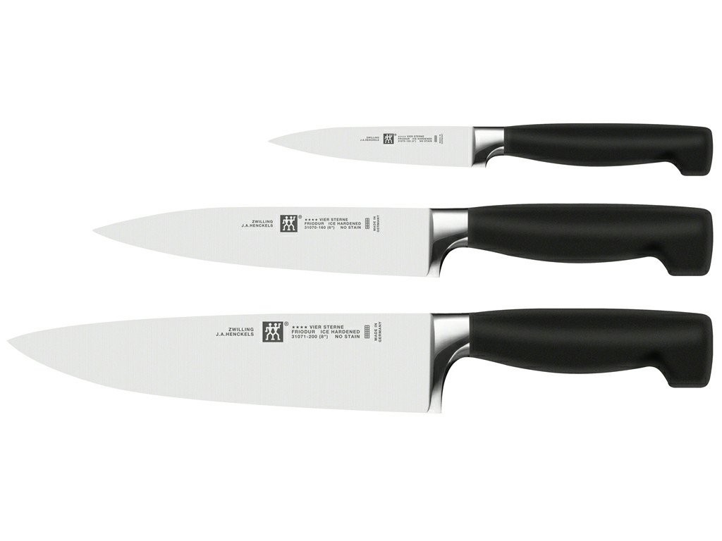 Zwilling Four Star sada nožů, 3 ks (kuchařský, plátkovací, špikovací) 1002238
