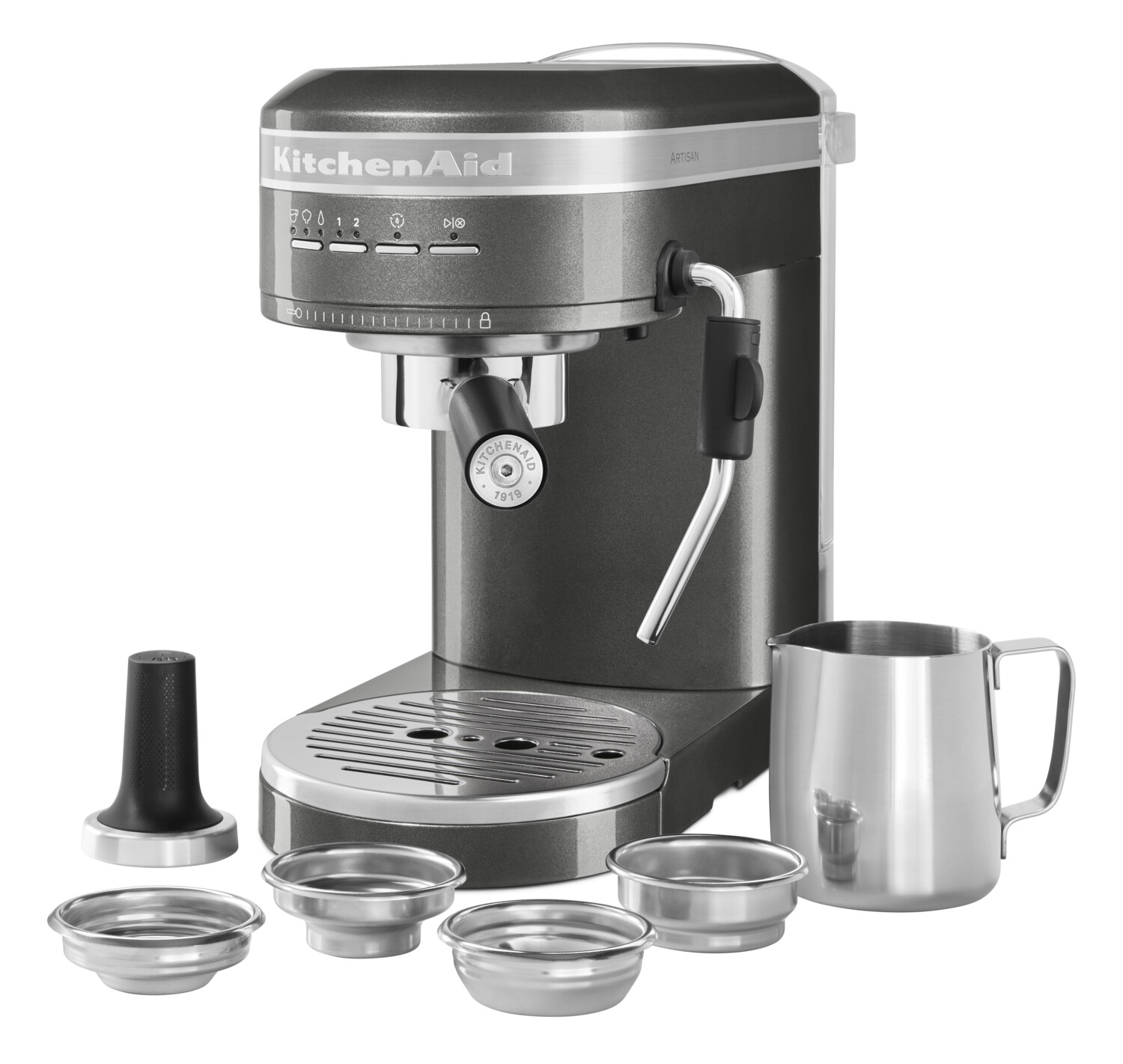KitchenAid Automatický kávovar Artisan 5KES6503 stříbřitě šedá 5KES6503EMS