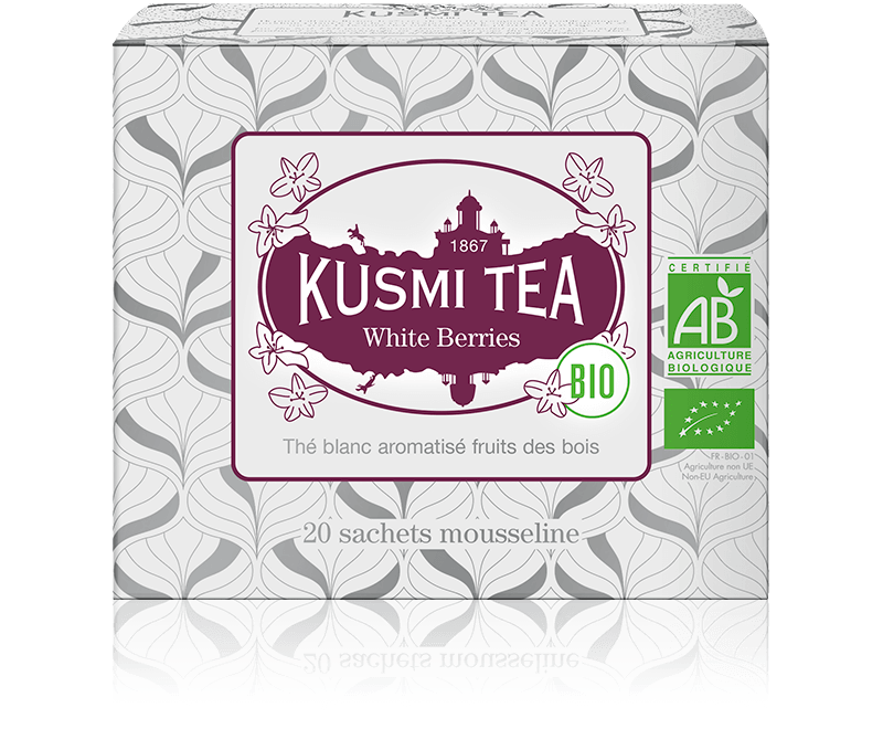Kusmi Tea Porcovaný bílý čaj White Berries Bio, 20 sáčků 21095A1120