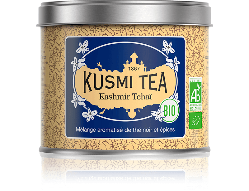 Kusmi Tea Sypaný černý čaj Kashmir Tchai Bio, kovová dóza 100 g 21722A1070