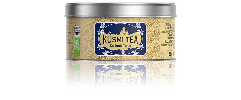 Kusmi Tea Sypaný černý čaj Kashmir Tchai Bio, kovová dóza 20 g 21722A1030