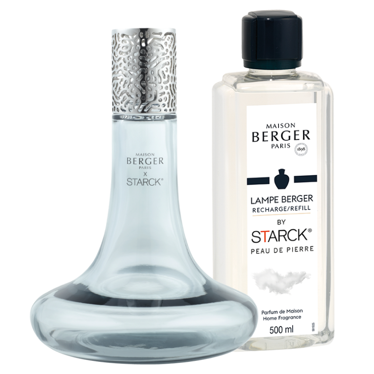 Maison Berger Paris Dárková sada: katalytická lampa Starck, šedá + Peau de Pierre, 500 ml 4740