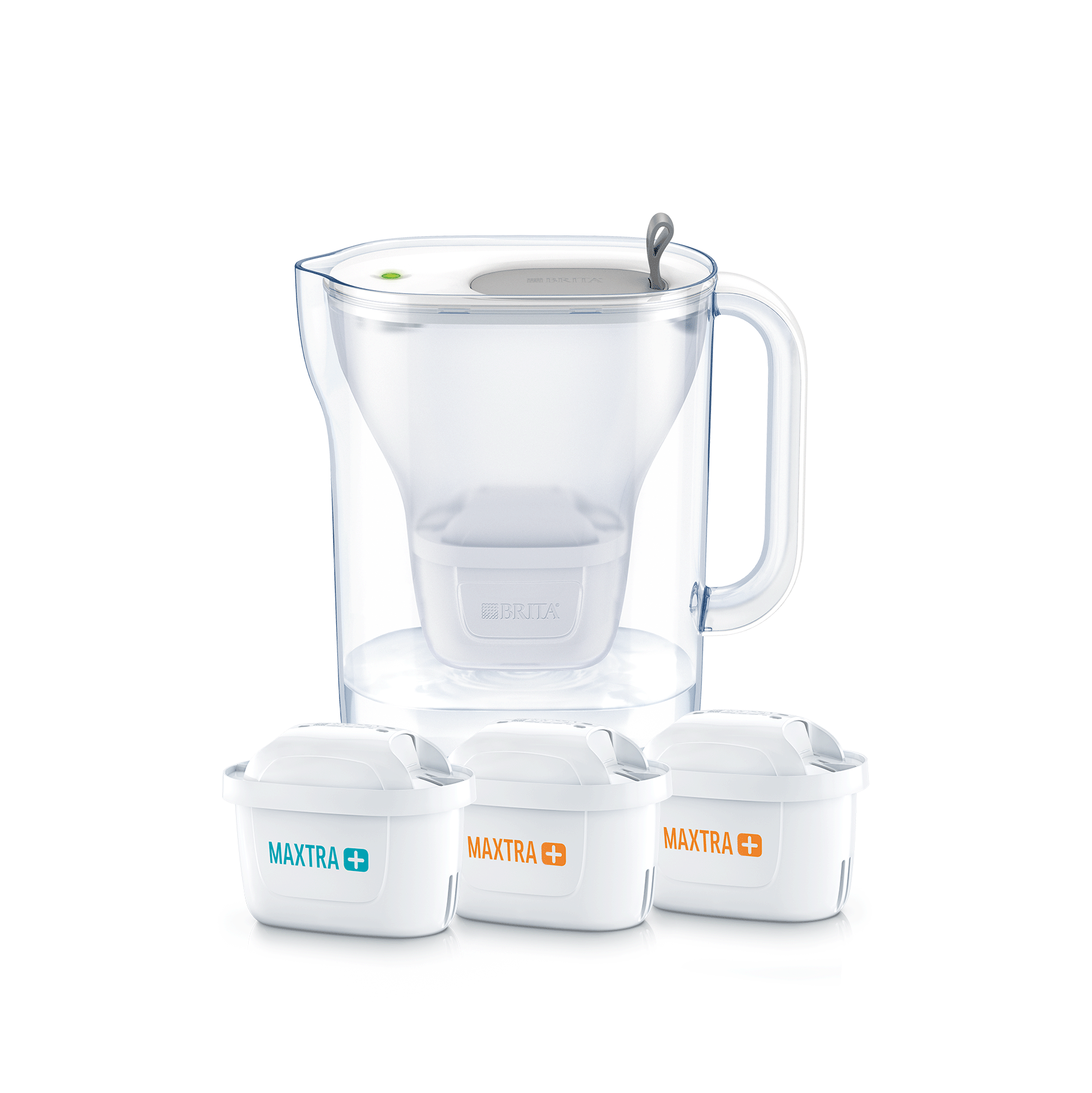 Brita Filtrační konvice Style, šedá se 3 filtry na vodu Brita Maxtra+ (2x Hard Water, 1x Pure Performance) 1039278_1038698