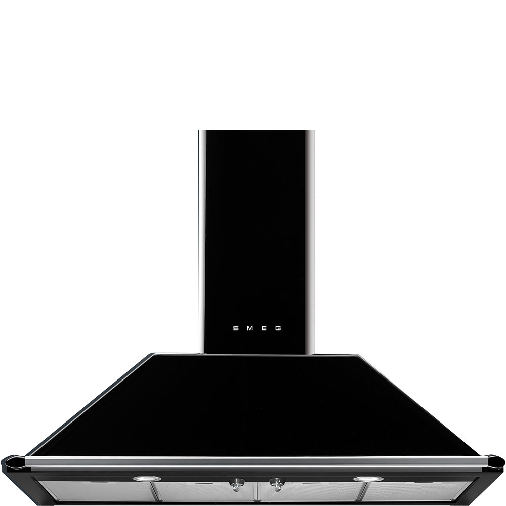 Smeg Komínový odsavač par Victoria, 110 cm, černá KT110BLE