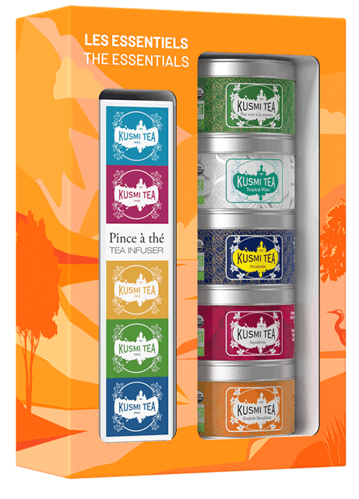 Kusmi Tea Dárkový set Essential teas s čajovým sítkem 21175A1150