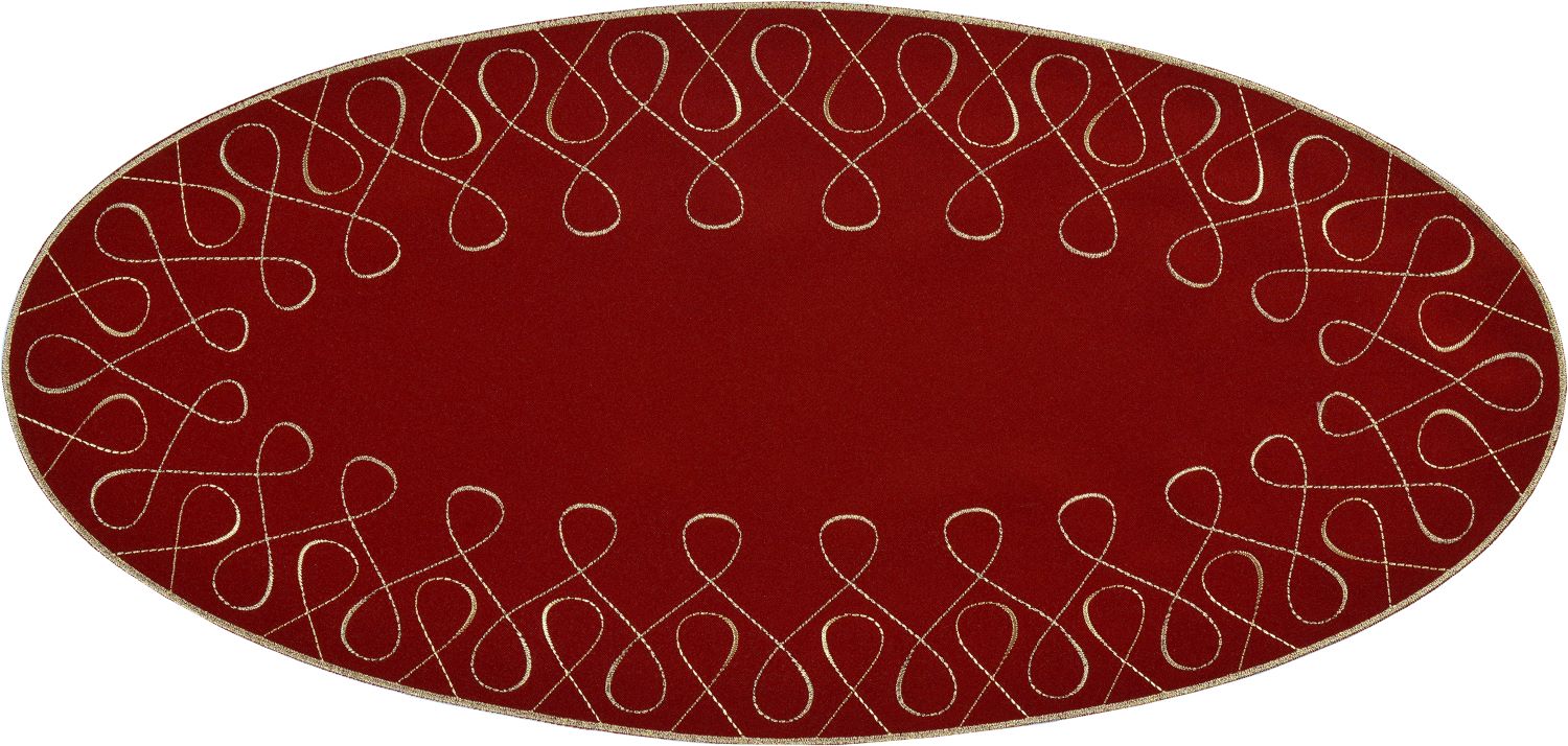 Sander Oválné prostírání Curly, 28 x 58 cm, burgundy 826853-26