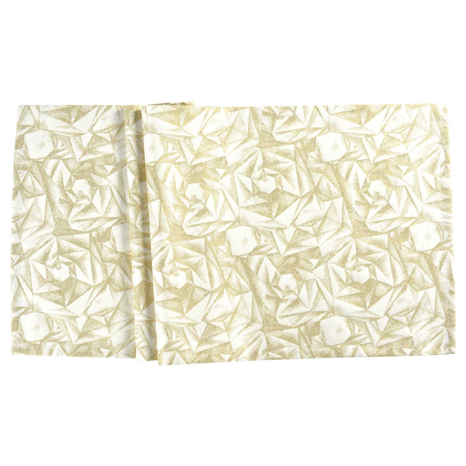 Sander Žakárový běhoun na stůl Diamanti, 50 x 140 cm, ecru/gold 885069-07