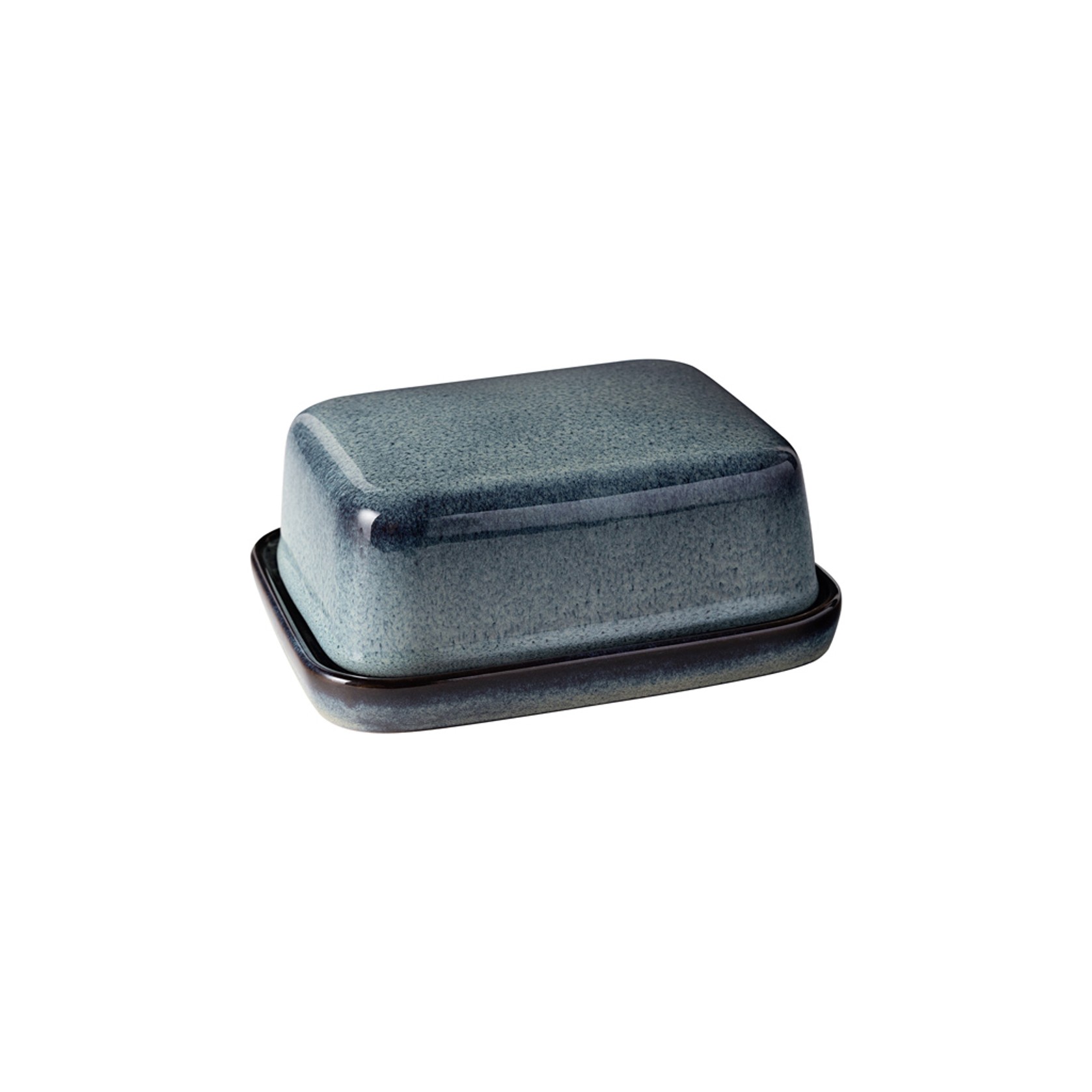 Villeroy & Boch Kameninová dóza na máslo Lave gris, 14,7 x 11,7 cm 10-4259-1800