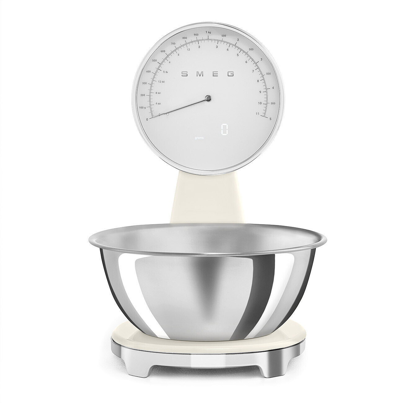 Smeg Kuchyňská váha s nerezovou miskou KSF01, krémová KSF01CRWW
