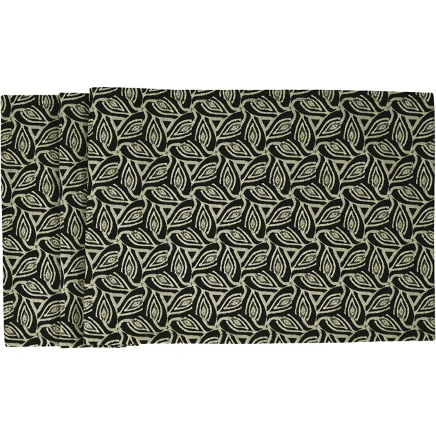 Sander Žakárový běhoun na stůl Lanika, 50 x 140 cm, black/beige 522169-39