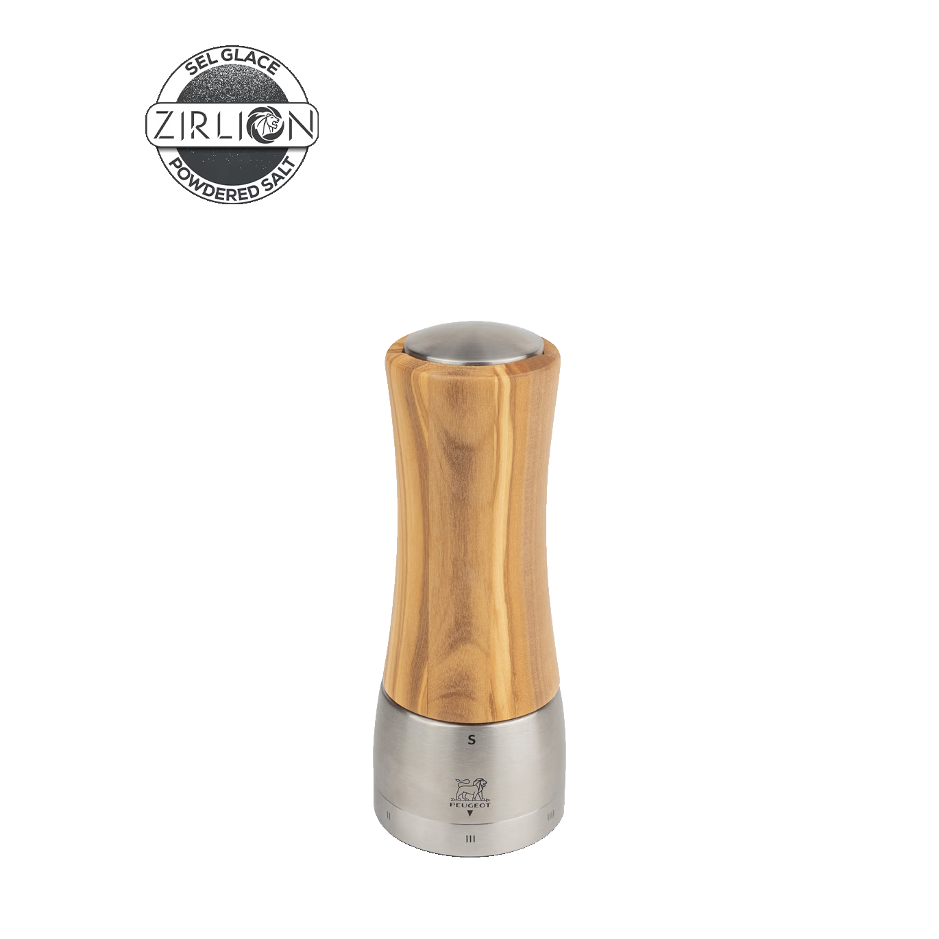 Peugeot Mlýnek na sůl Madras Zirlion, 16 cm, olivové dřevo / nerez 3615700