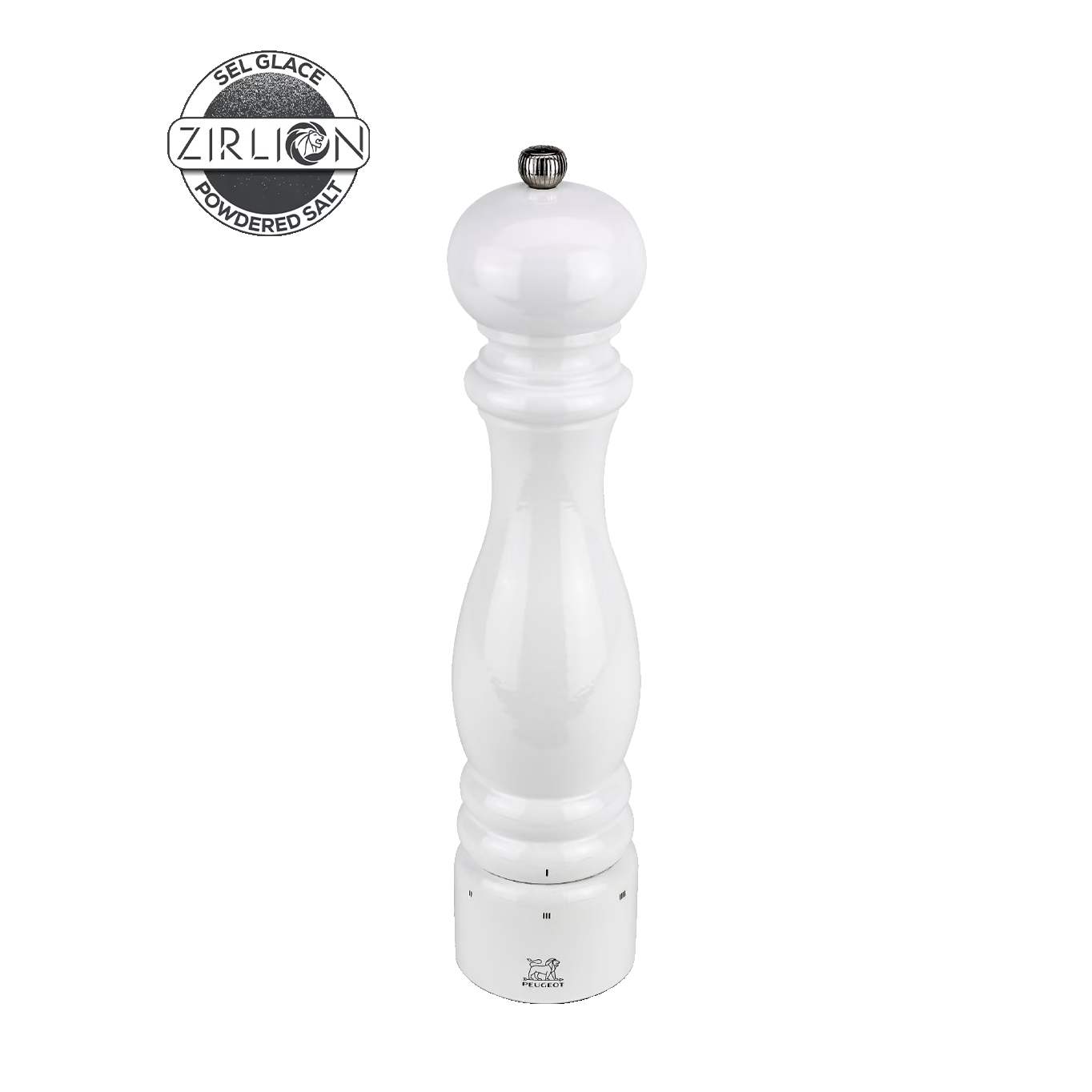 Peugeot Dřevěný mlýnek Paris na sůl u’Select Zirlion, 30 cm, bílý lak 2785800