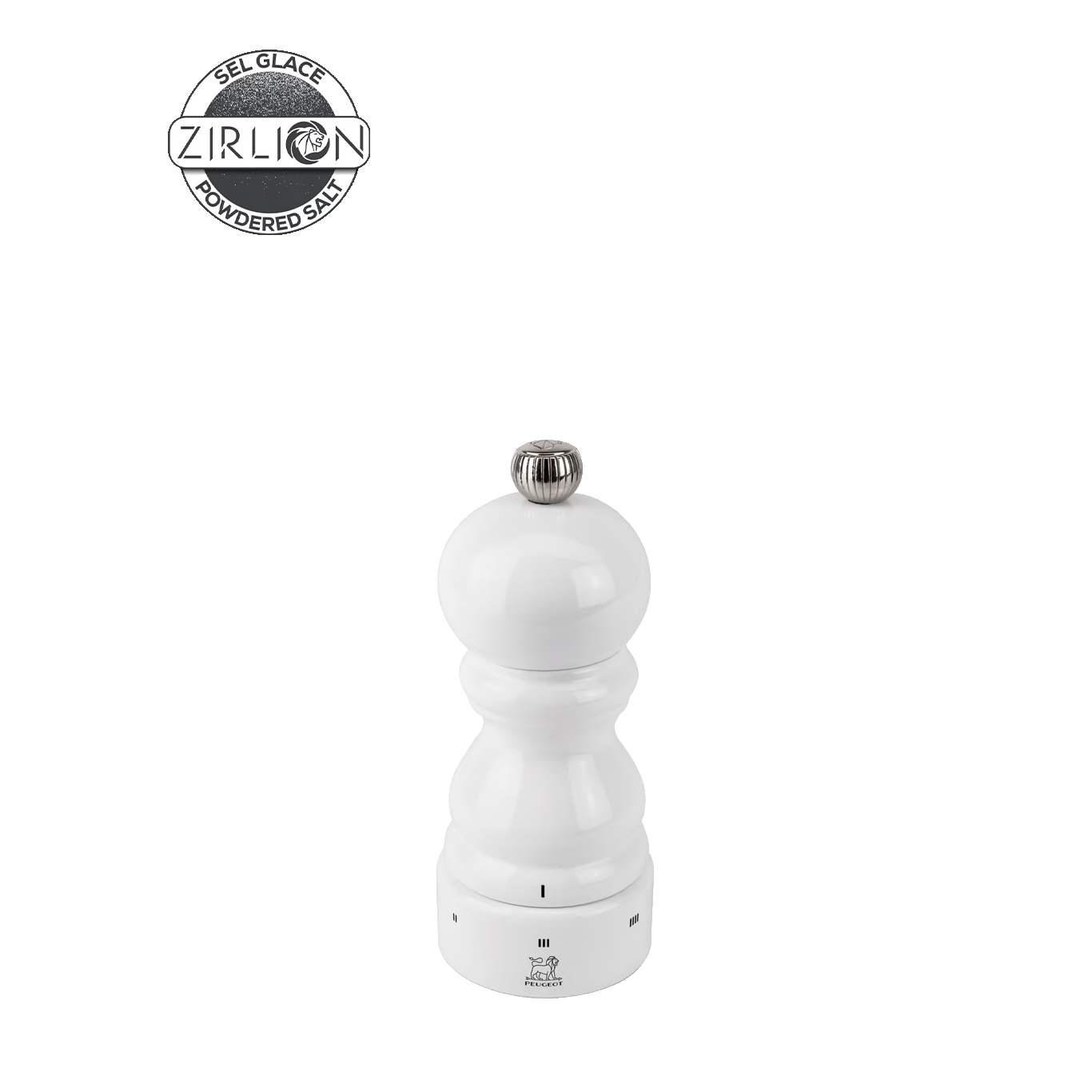 Peugeot Dřevěný mlýnek Paris na sůl u’Select Zirlion, 12 cm, bílý lak 2779700