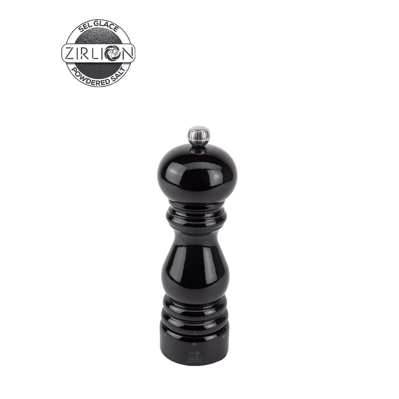 Peugeot Dřevěný mlýnek Paris na sůl u’Select Zirlion, 18 cm, černý lak 2371300