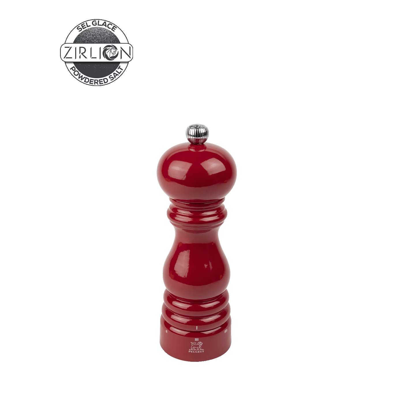 Peugeot Dřevěný mlýnek Paris na sůl u’Select Zirlion, 18 cm, lak vášnivě červená 4122900