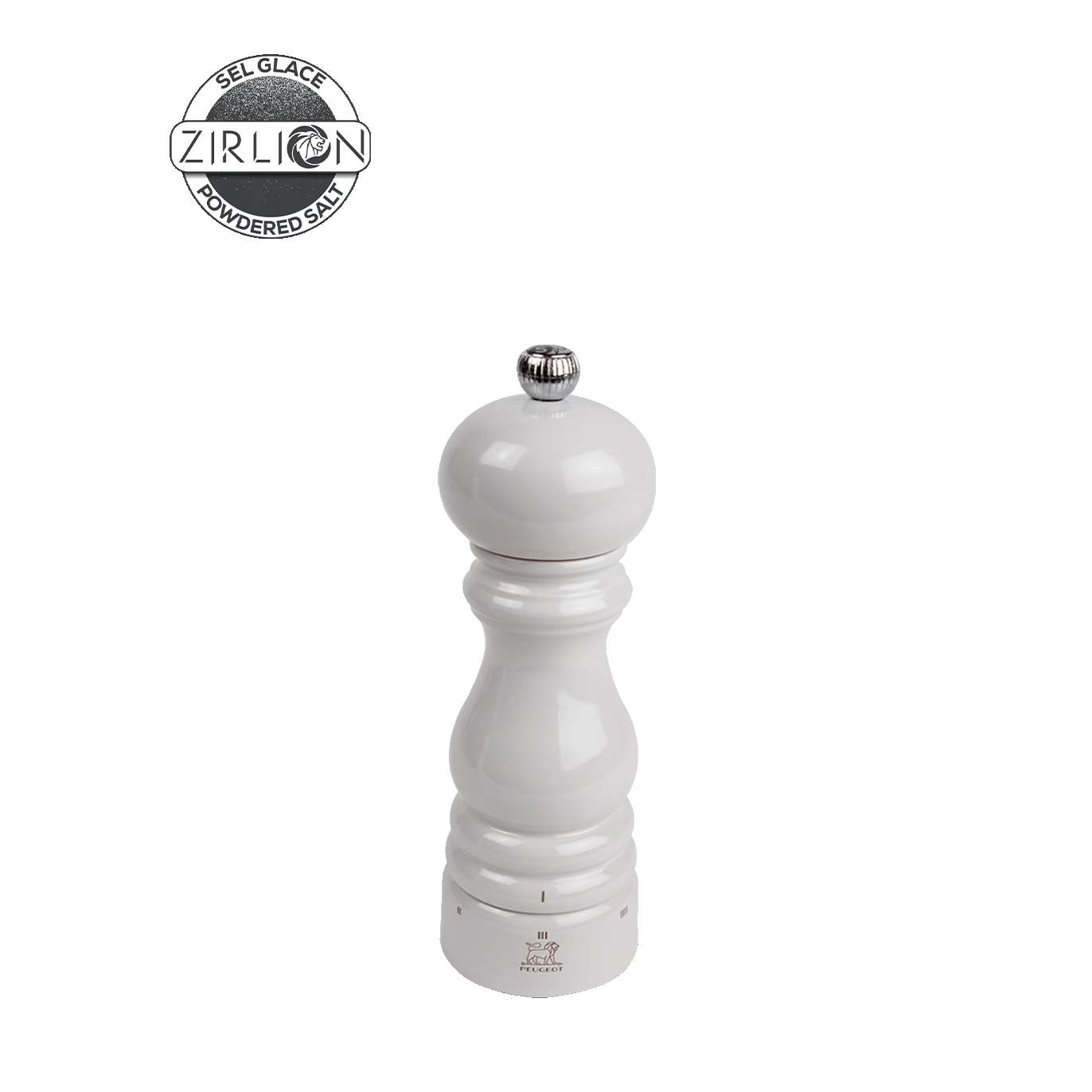 Peugeot Dřevěný mlýnek ParisRama na sůl u’Select Zirlion, 18 cm, perleťově šedá 4349000