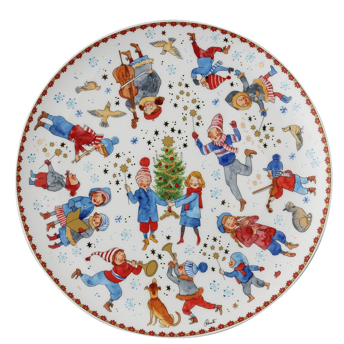 Velký talíř z vánoční kolekce Rosenthal 2023 Christmas Sounds