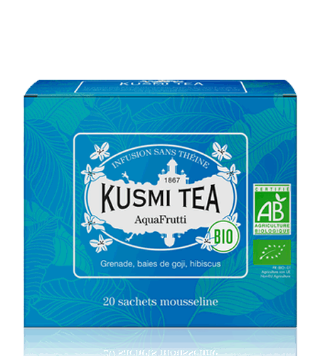 Kusmi Tea Porciovaný bylinný čaj AquaFrutti Bio, 20 vrecúšok 21683A1120