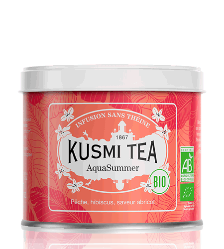 Kusmi Tea Sypaný ovocný čaj AquaSummer Bio, kovová dóza 100 g 21673A1070
